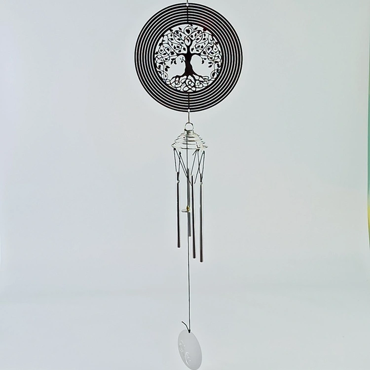 Stainless Steel Bearing Rotating Tree Of Life Wind Chimes