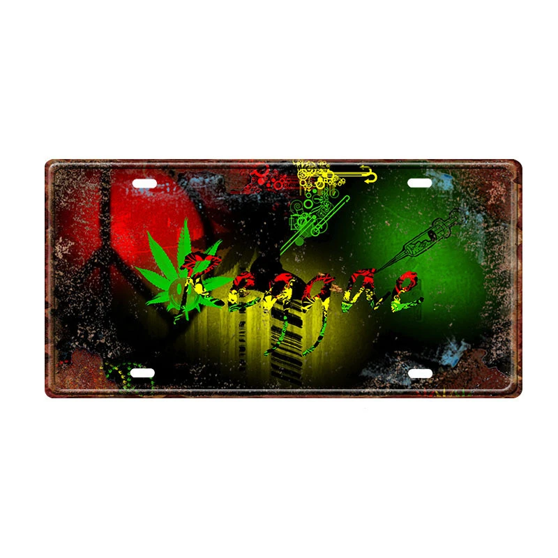 Retro Tin Painting Bar Ktv Wall Decoration