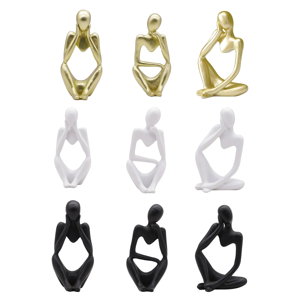 Abstract Thinker Creative Resin Sculpture Statue Character Craft Jewelry Sandstone Statue Decoration