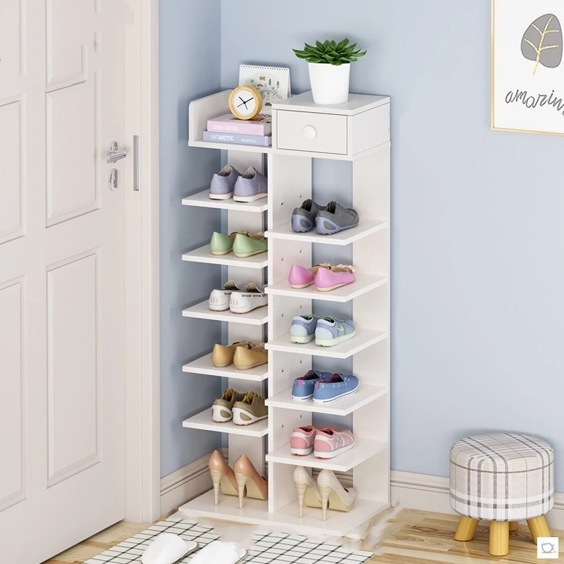 Introductory Shoe Rack  Outdoor Children'S Small  Narrow, High Vertical Corner Corner Shoe Cabinet  Household Entrance  Small Size, Economical