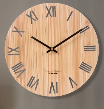 Nordic Modern Wall Clock Wood Simple And Creative