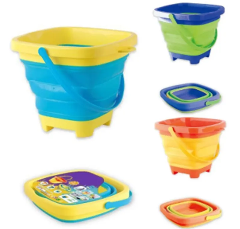 Multifunctional Folding Beach Bucket For Playing Water Toys