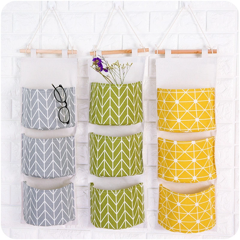 Small Cotton Waterproof Three-Layer Storage Hanging Bag