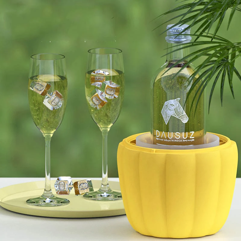 Creative And Convenient Household Pumpkin Silicone Ice Bucket