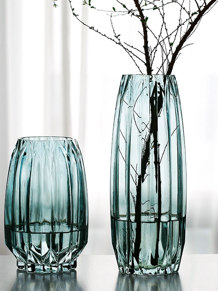 Simple Vertical Edged Glass Vase