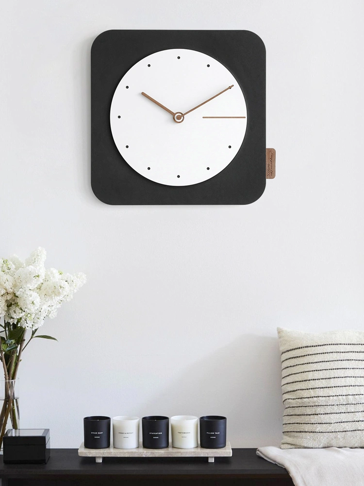 Square Wall Clock Light Luxury Style Clock