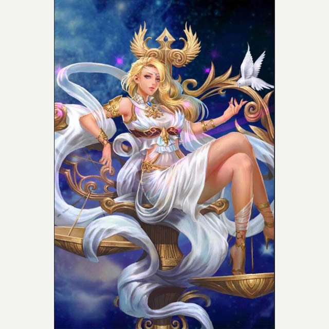 12 Zodiac Goddess Fairy Painting Diy Full Drill Craft For Adults Mosaic Diamond Color Woman Figure Beauty Jewel Cross Stitch