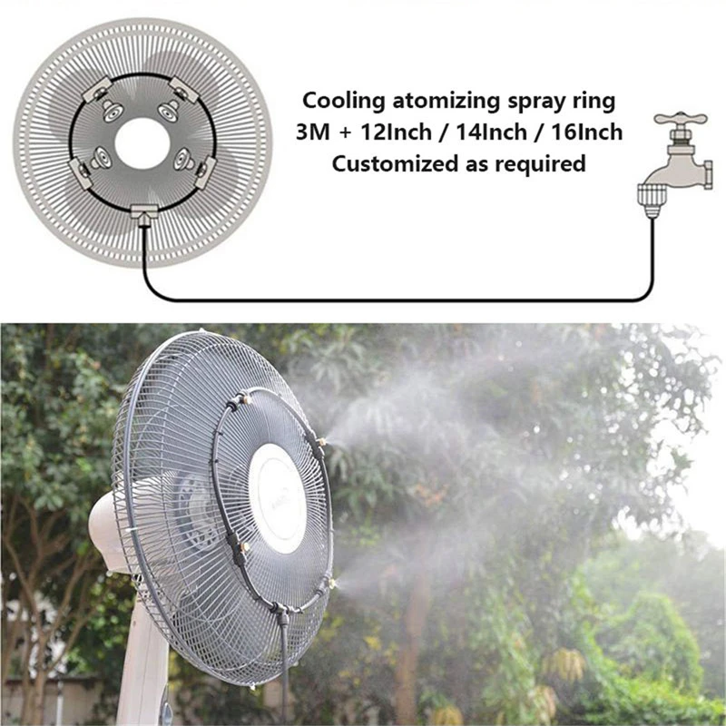 Cooling And Low Pressure Spray Set Spray Ring Fan