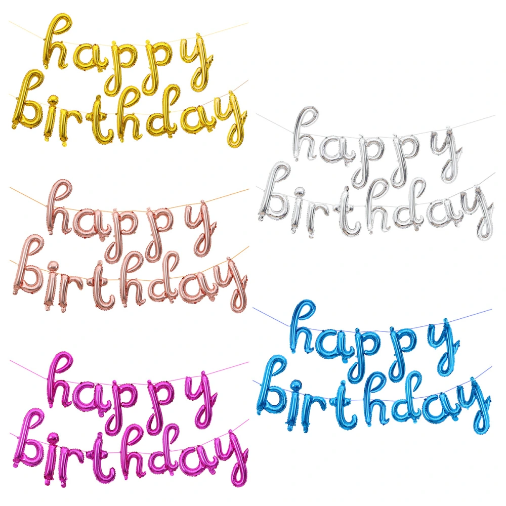 Birthday Letter Balloon Set Swash Decoration