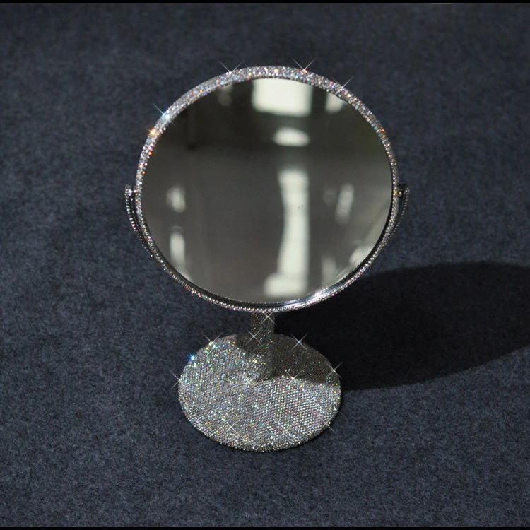 Diamond Retro Desktop European-style Double-sided Mirror