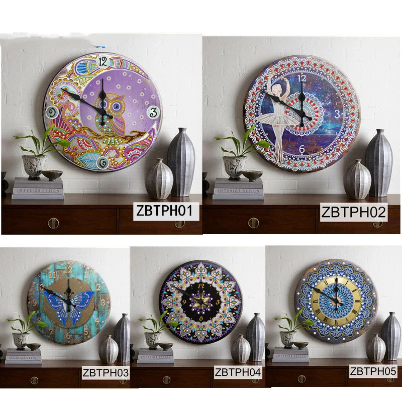 Living Room Decorative Painting Pendant Disc Clock