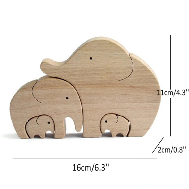 Wooden Size Elephant Ornaments