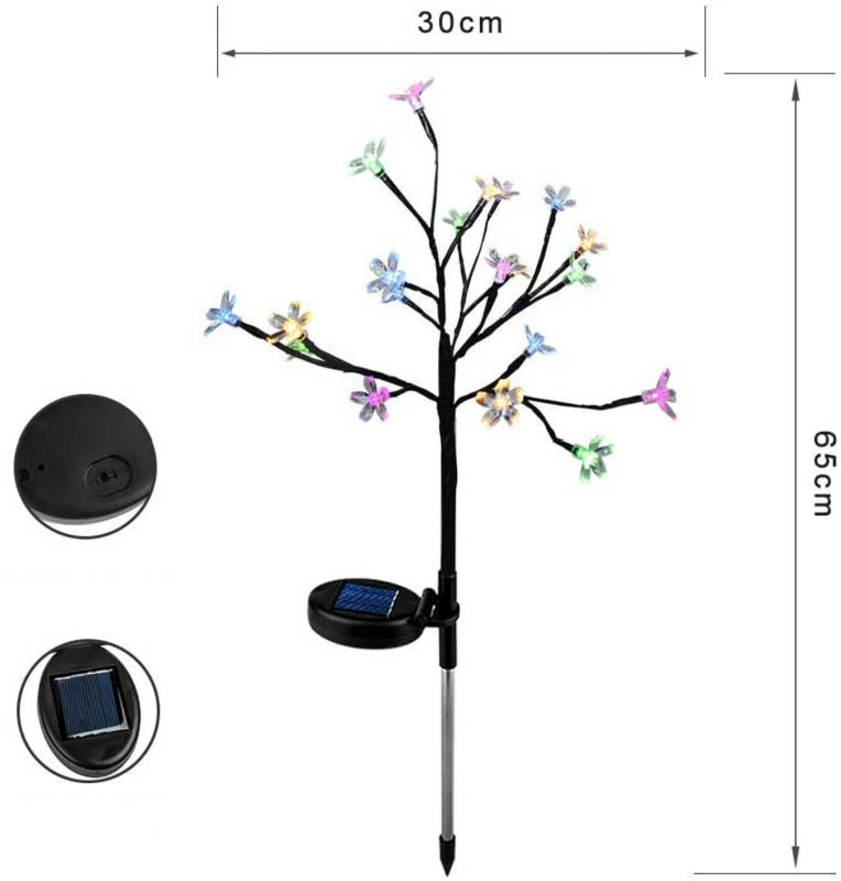 Outdoor Solar Lawn Insert Cherry Light