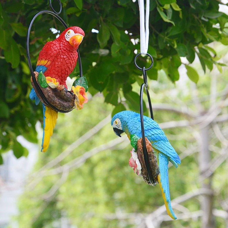 Iron Ring Small Parrot Pendant Resin Crafts