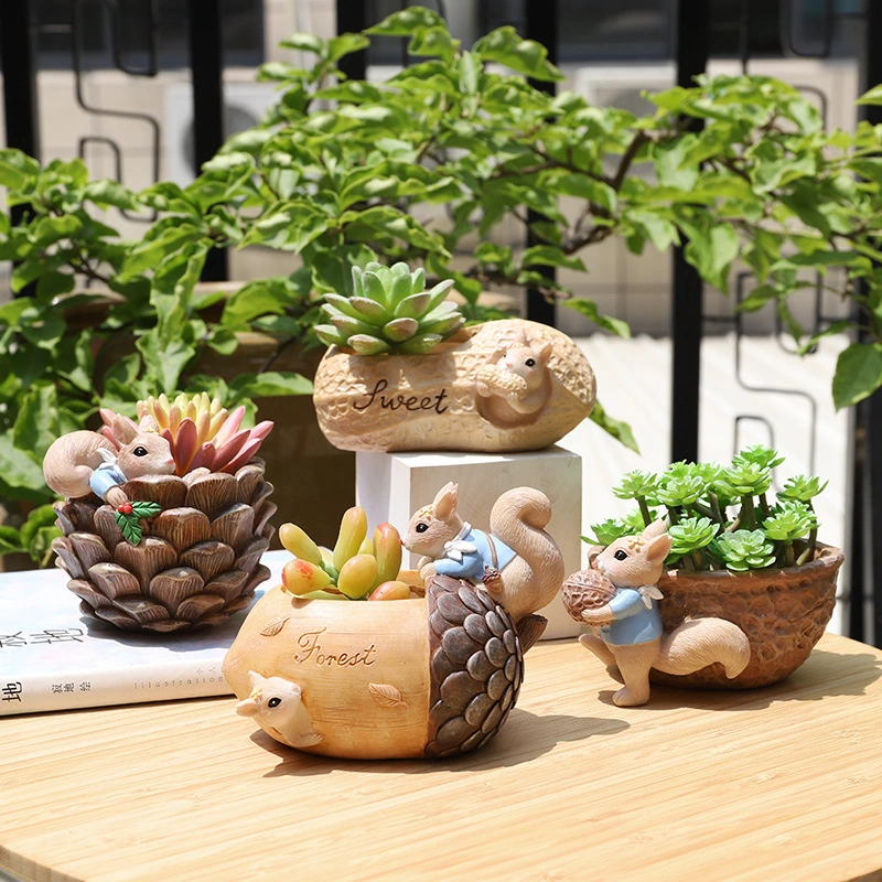 Creative Pastoral Resin Micro Landscape Potted Plants