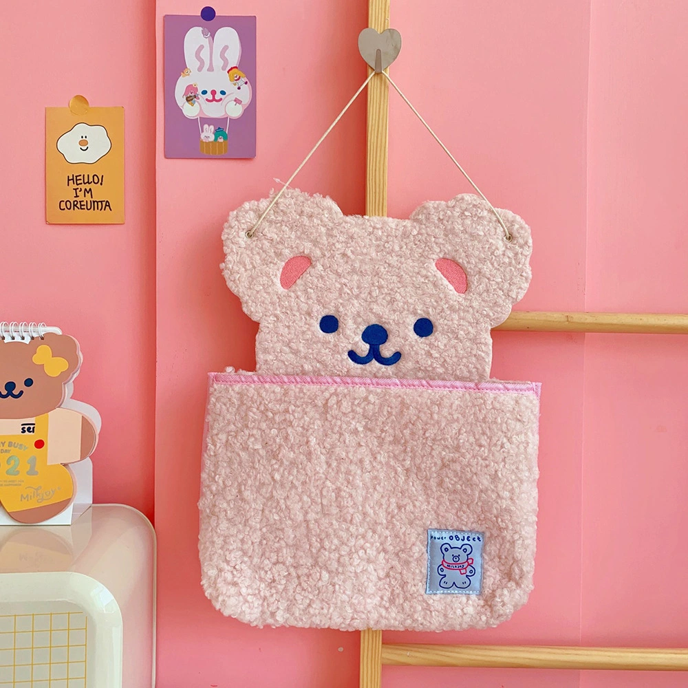 Plush Cute Bear Wall-mounted Storage Bag