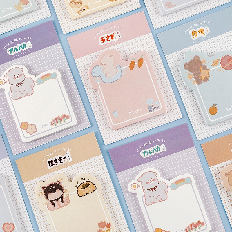 Cartoon Small Animal Sticky Notes N-time Sticker Set