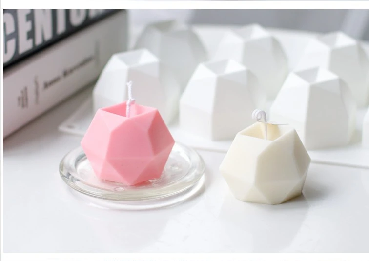 Geometric Polygon Rubik'S Cube Candle Mould