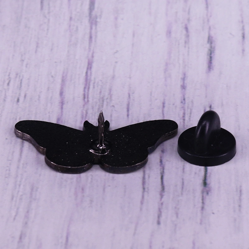 Starry Lunar Moth Pin Magic Witchy Badge Celestial Gothic Accessory