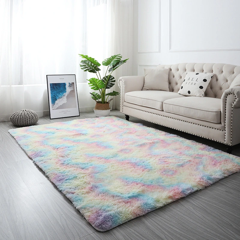 Plush Tie-dye Gradient Color Carpet