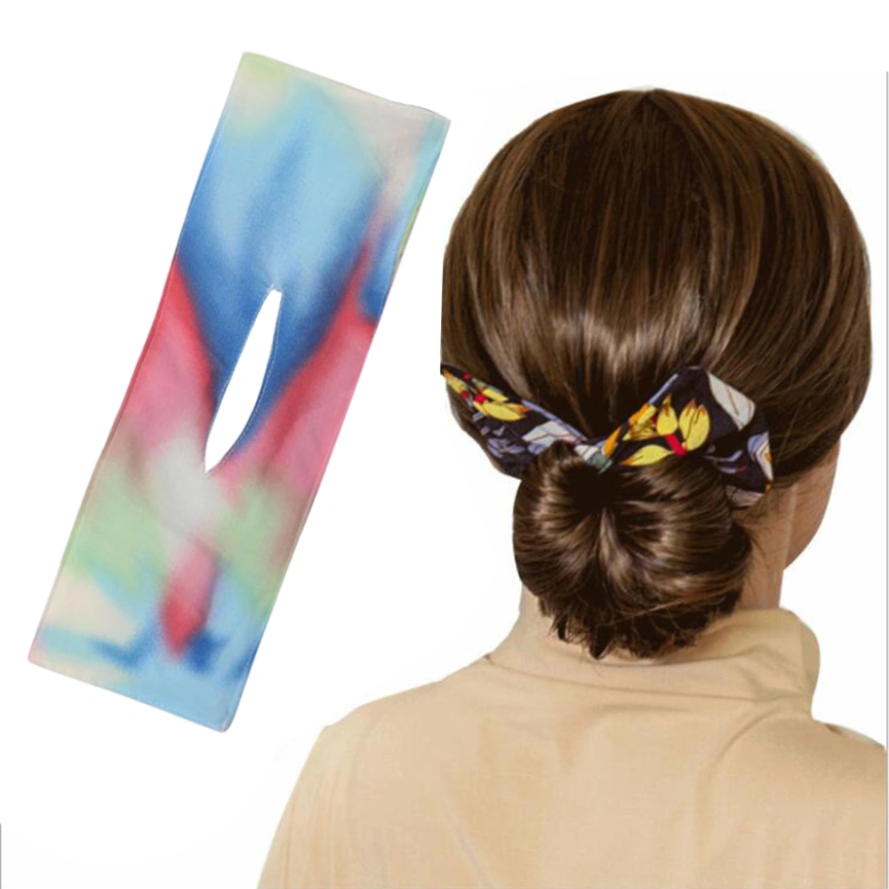 The New Deft Bun Wire Bow Tie Hair Iron Printing Magic Clip Twist Lazy Hair Iron Hair Accessories