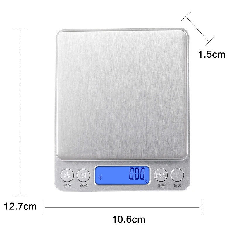 Kitchen Scale Cross-border Baking Electronic Scale High Precision 0.01g Scale Household Stainless Steel Food Scale Coffee Scale Manufacturer