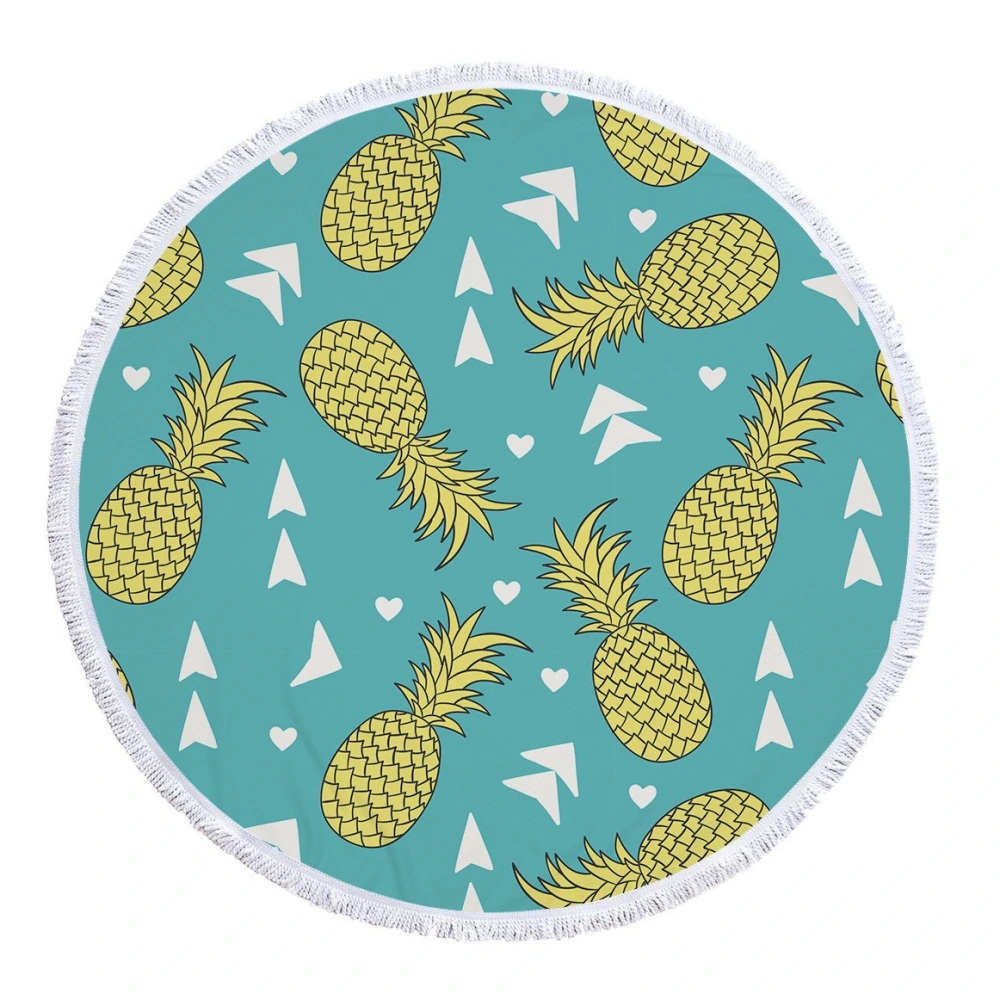 The Factory Directly Supplies The Round Printed Beach Towel With Pineapple Microfiber