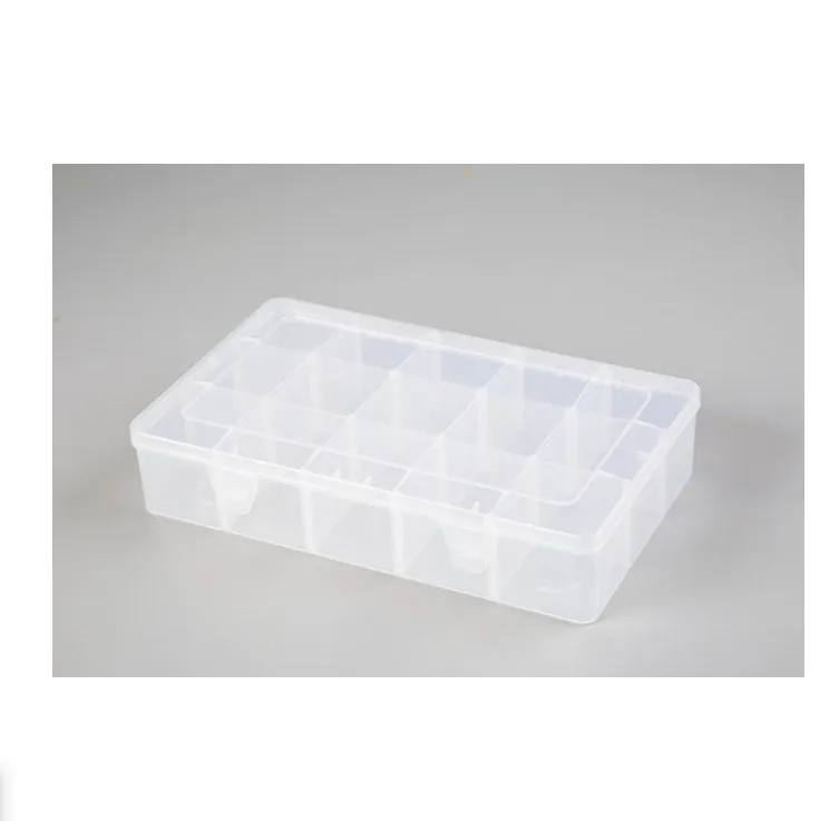 Transparent 15 Square Grid And Paper Tape Box Simple Stationery Storage Box