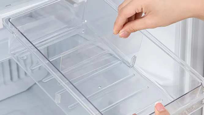 Refrigerator Organiser for Storage Kitchen-Storage Box Transparent Food  Refrigerator Drawers Spacer Storage Basket