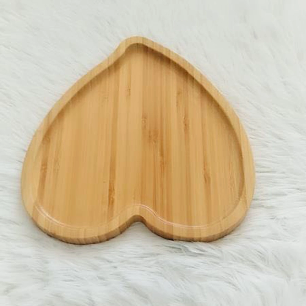 Bamboo Wooden Love Fruit Plate Dinner Plate