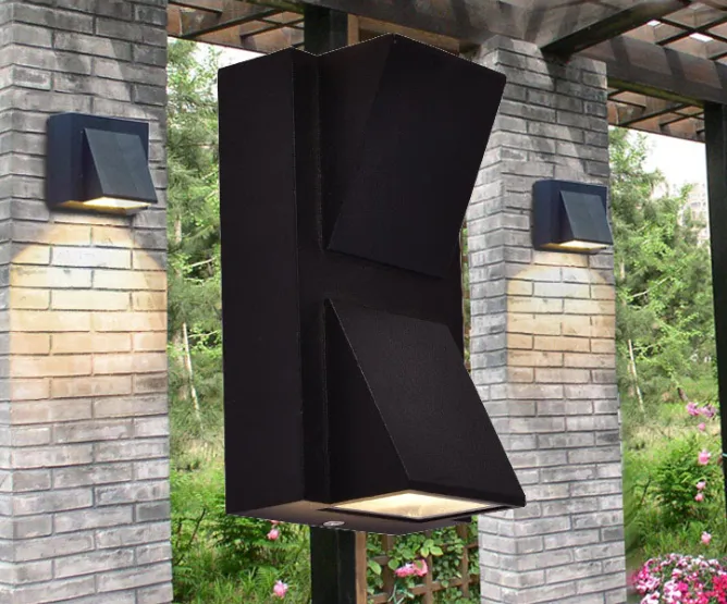 K-Shaped Led Outdoor Wall Light, Outdoor Waterproof Double-Headed Aisle Light, Modern Corridor Wall Light