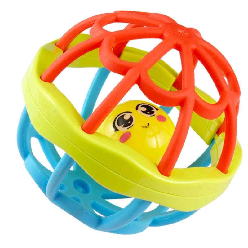 Baby Toy Hand Rattle Soft Rubber Ball Children Bell