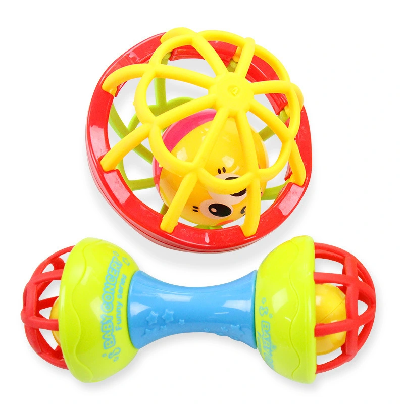 Baby Toy Hand Rattle Soft Rubber Ball Children Bell
