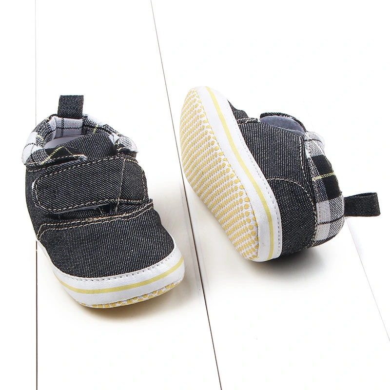 Lattice High-Top Velcro Baby Toddler Shoes Foreign Trade Wholesale Baby Shoes Toddler Shoes