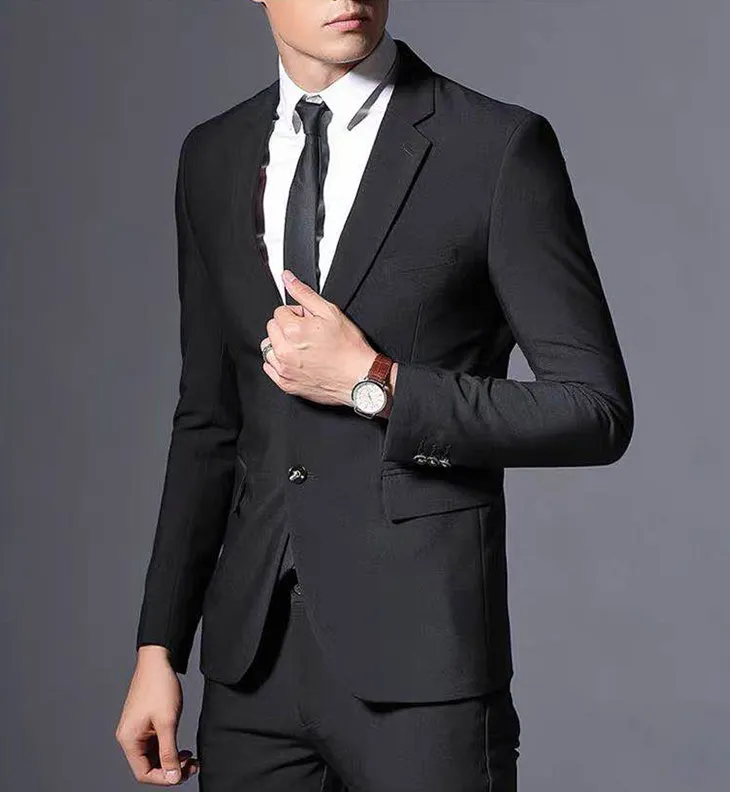 Casual Men's Single West Blazer Korean Slim Top