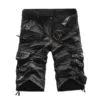 Men s Washed Cotton Cargo Shorts Casual Short Pants For Male