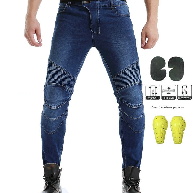 Kevlar Motorcycle Jeans Men And Women High Elastic Racing Pants