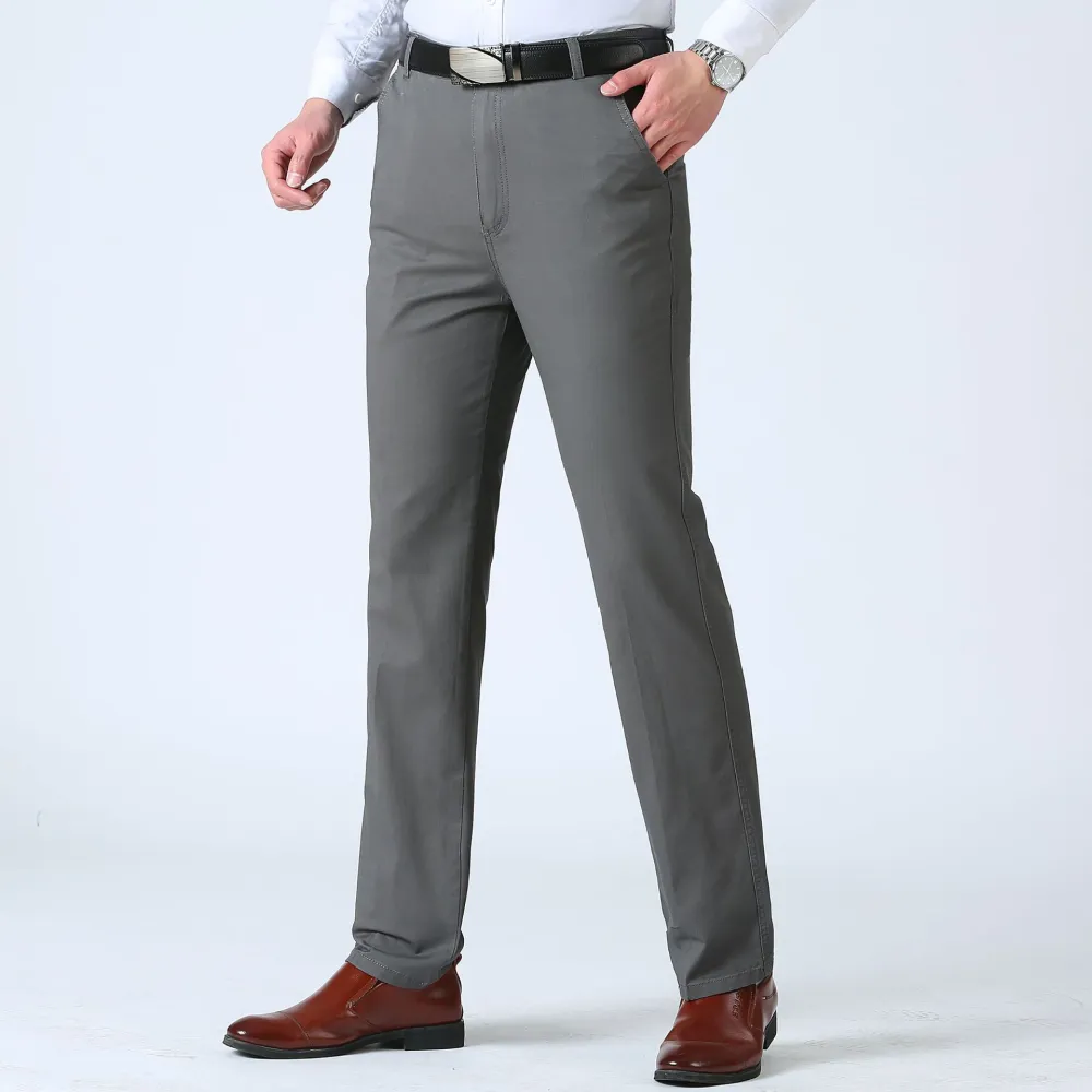 Middle-Aged And Elderly Trousers Loose Large Size Straight Trousers Spring And Autumn Men'S Trousers