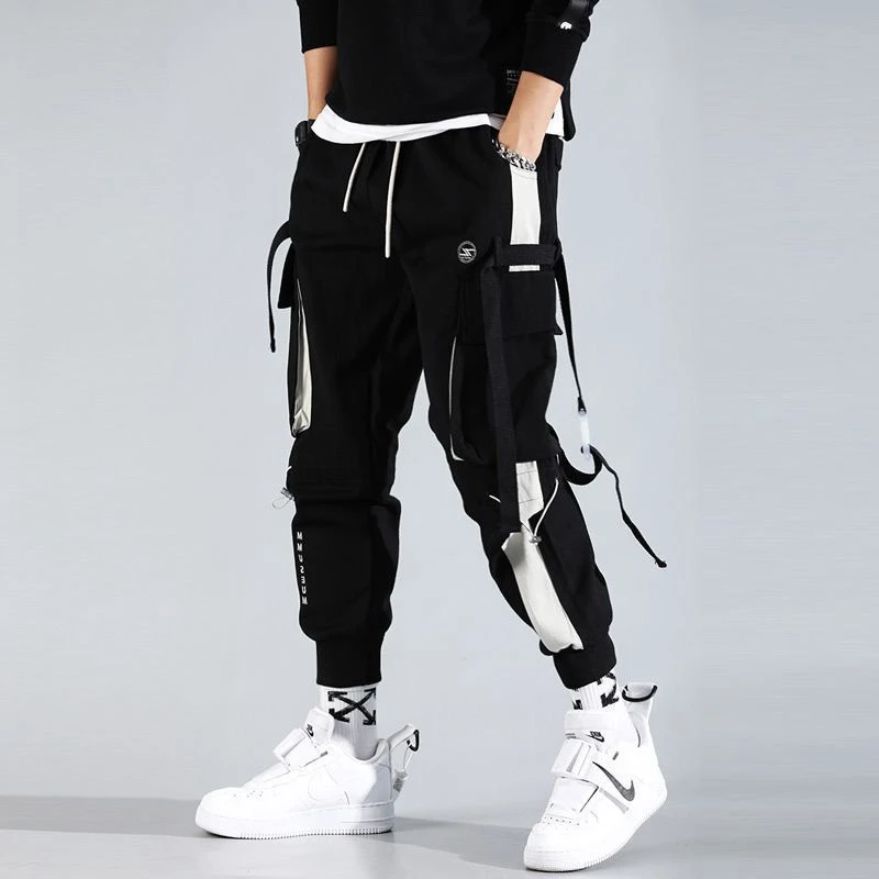 Overalls Men's Stitching Drawstring Trousers