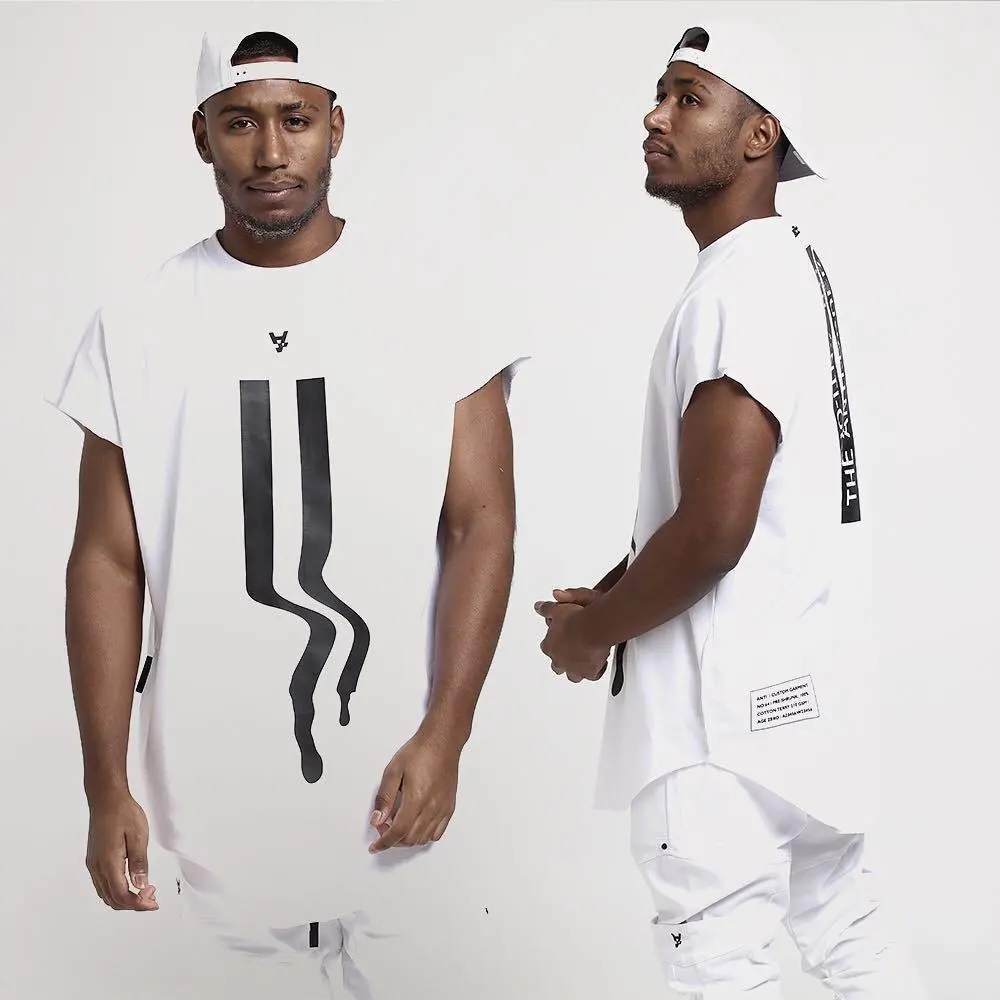 Short-sleeved Fitness Clothes Men's Cotton Round Neck Round Hem Sports Top
