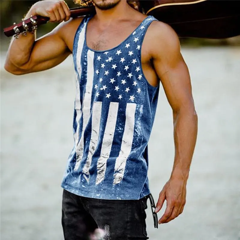 Usa Star Stripe Positioning Print Vest