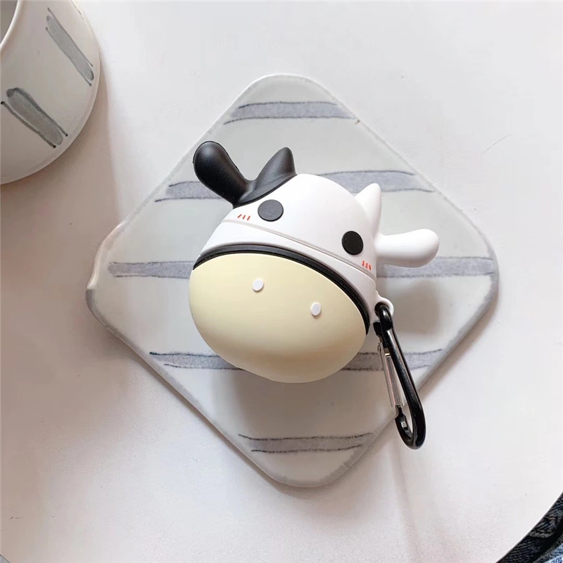 Protective Sleeve Cartoon Cow  Generation Bluetooth Wireless Headset Box Silicone Anti-drop Creative Female