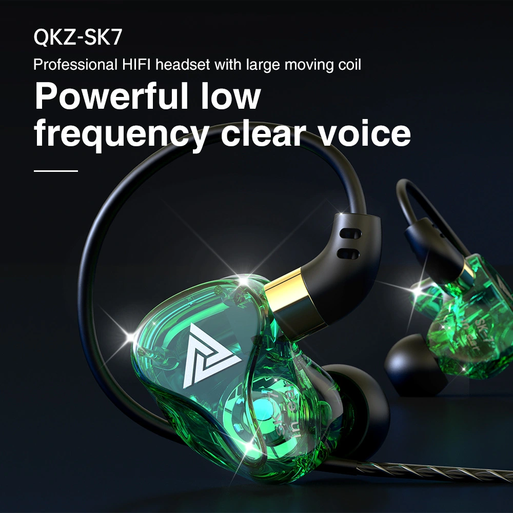 Qkz Tingsheng Sk7 In-Ear Stereo Wire-Controlled Monitor Mobile Phone Wired Headset Earplugs