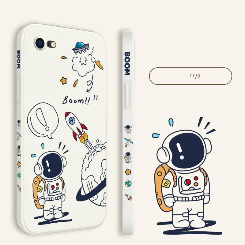 Surprise Astronaut Liquid Silicone Phone Case