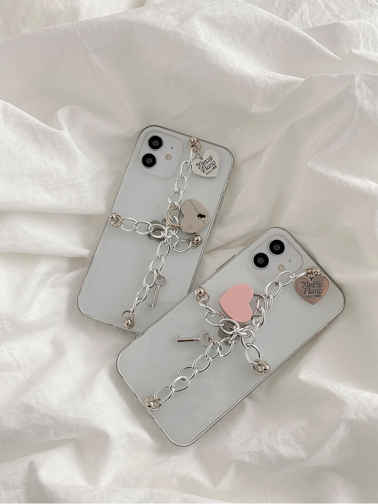 Compatible with Apple , Spice Girl Girl Personality European And American Minority Love Chain Lock Mobile Phone Case