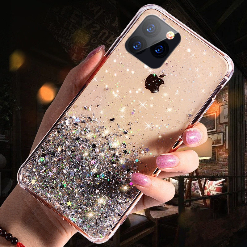 Compatible with Apple , Gradient Glitter Stars For Case