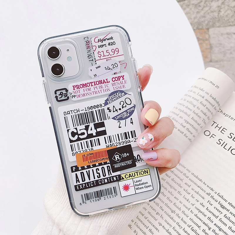 Tide Brand Illustration Label Creative All-inclusive Mobile Phone Case