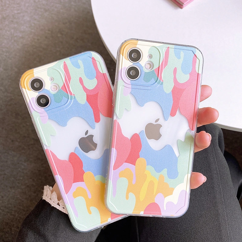 Transparent Color Is Suitable For iphone 11  12 Mobile Phone Case Soft Shell Men And Women