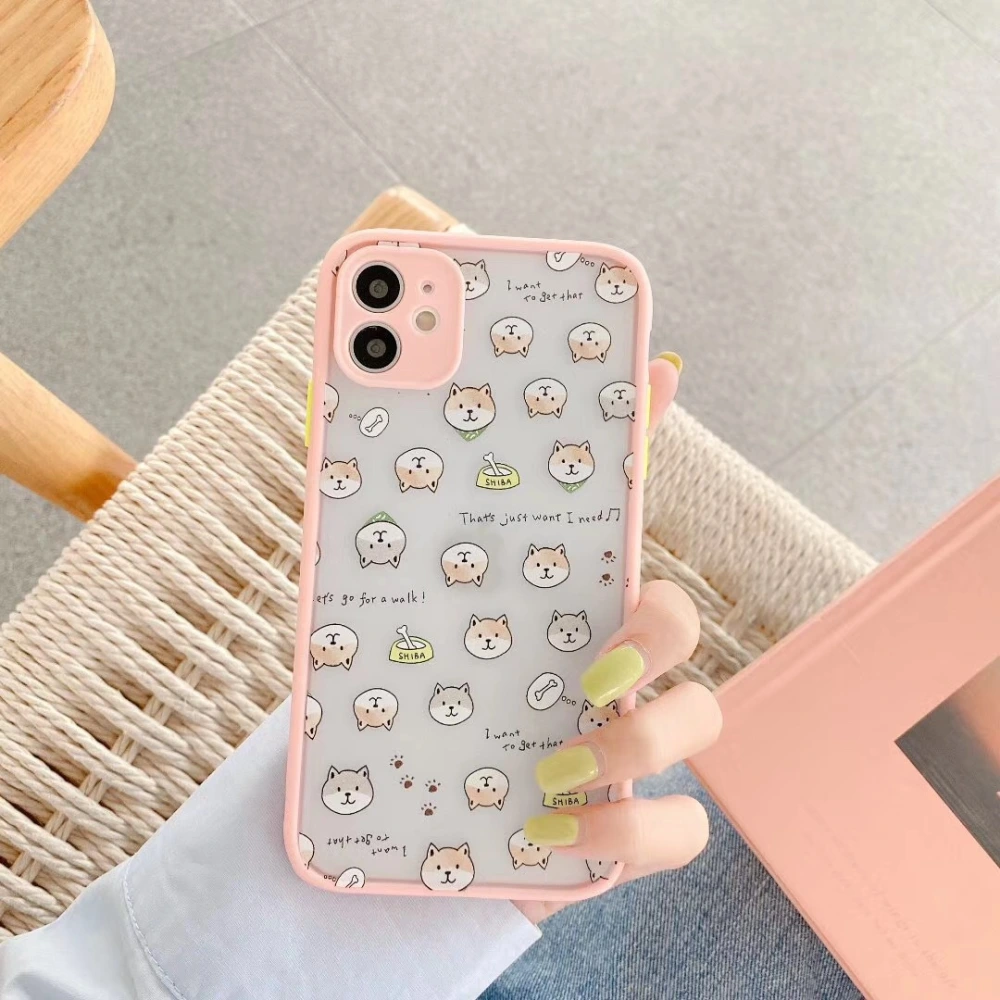 Compatible with Apple , Fine Hole Xr Skin Phone Case 7P Cartoon Embossed Suitable For Apple 11 Color Button