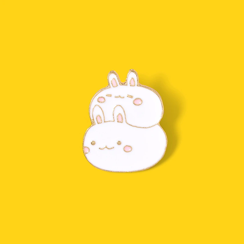 Cartoon Creative Cute Little Fat Rabbit Brooch